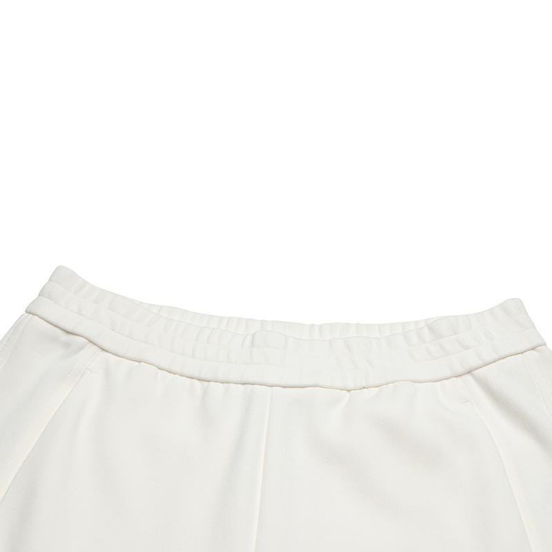 Fila Наследие Повседневные Удобные Эластичные Комфортные Трикотажные Прямые Свободные Брюки Женские брюки Облако-Гриб-Белый F11W548604FWT