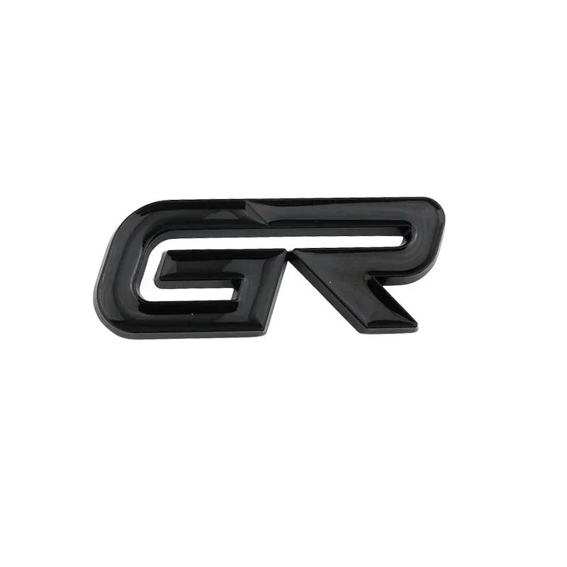 Наклейка-эмблема на решетку радиатора автомобиля с логотипом GR для Toyota Land Cruiser Yaris Camry Vios Corolla 4runner Наклейка-значок на кузов/багажник автомобиля