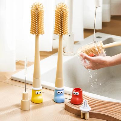Щетка для чашек Пищевая Многофункциональная 7-в-1 Набор для чистки и сушки Портативный Дорожный Контейнер для хранения Очиститель для детских бутылочек