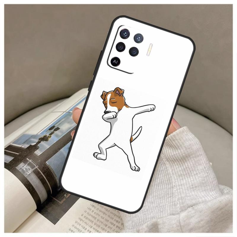 Jack Russell Terrier Cute Puppy Dog For OPPO A74 A94 A54 A17 A77 A58 A78 A98 A15 A5 A9 A96 A76 A16 A52 A72 A79 A53S A57S Case