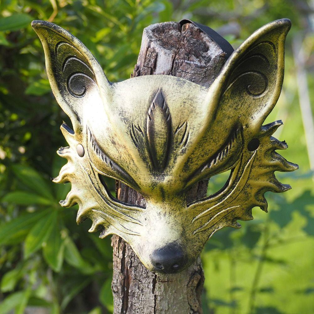 Half Face Halloween Mask Animal Cosplay Mask Retro Masquerade Mask Party