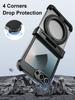 Oatsbasf Металлическая безрамочная чехол-бампер для Samsung Galaxy Z Flip 7/6 с кольцом-подставкой 360° Защитный чехол Z Flip 7 6