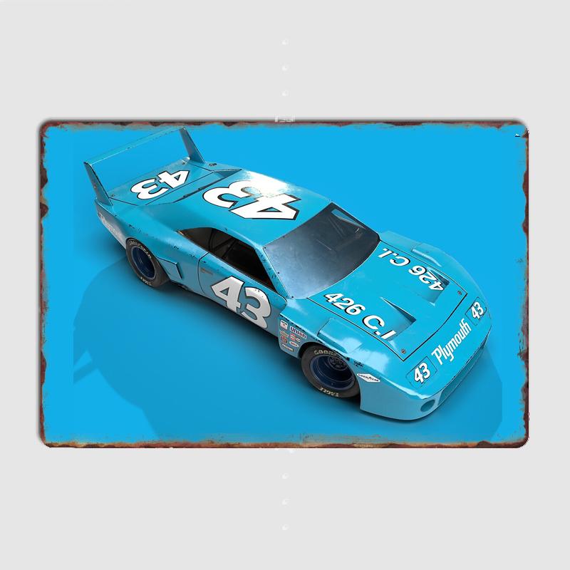Plymouth Superbird Ричард Петти Классический Автомобиль Суперкар Ретро Металлический Постер Знак Клуб Настенная Роспись Декор из Жести Декор Комнаты Домашний Декор