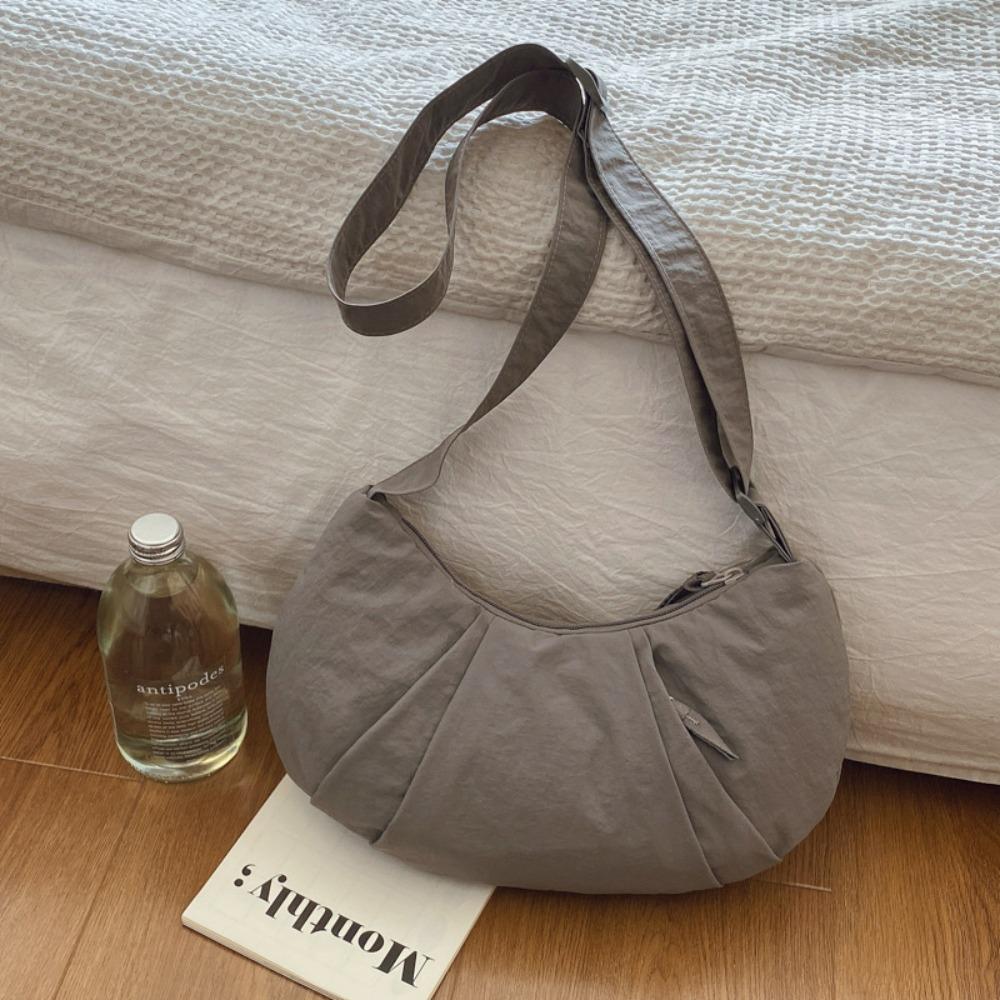 Korean Style Zipper Dumpling Bag Lightweight Sports Messenger bag Nylon Shoulder Bag Male/Female