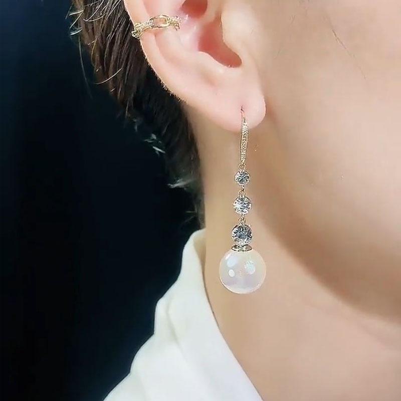 Элегантные серьги с черным жемчугом: Модный, минималистичный дизайн класса люкс для женщин