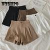 Summer Oversized Pleated Shorts High Waisted A-line Wide Leg Pants Casual Pants