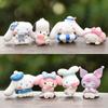 Кавайные фигурки Sanrio 8 шт./набор Хелло Китти Куроми Мультяшные Мелоди Пачакко Синнаморол Милые ПВХ Модели Игрушки Украшение Подарки для Детей