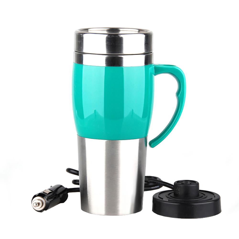 1 set 12V 400ML Car Electric Kettle Car Heating Cup Thermos Heating Water Bottle Car Kettle Thermos for Water Tea Milk