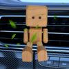 Горячая качающаяся деревянная фигурка человечка Украшение для автомобиля Маленькие украшения Робот-фигурка с качающимися ногами Милый деревянный человечек Автомобильные хорошие украшения
