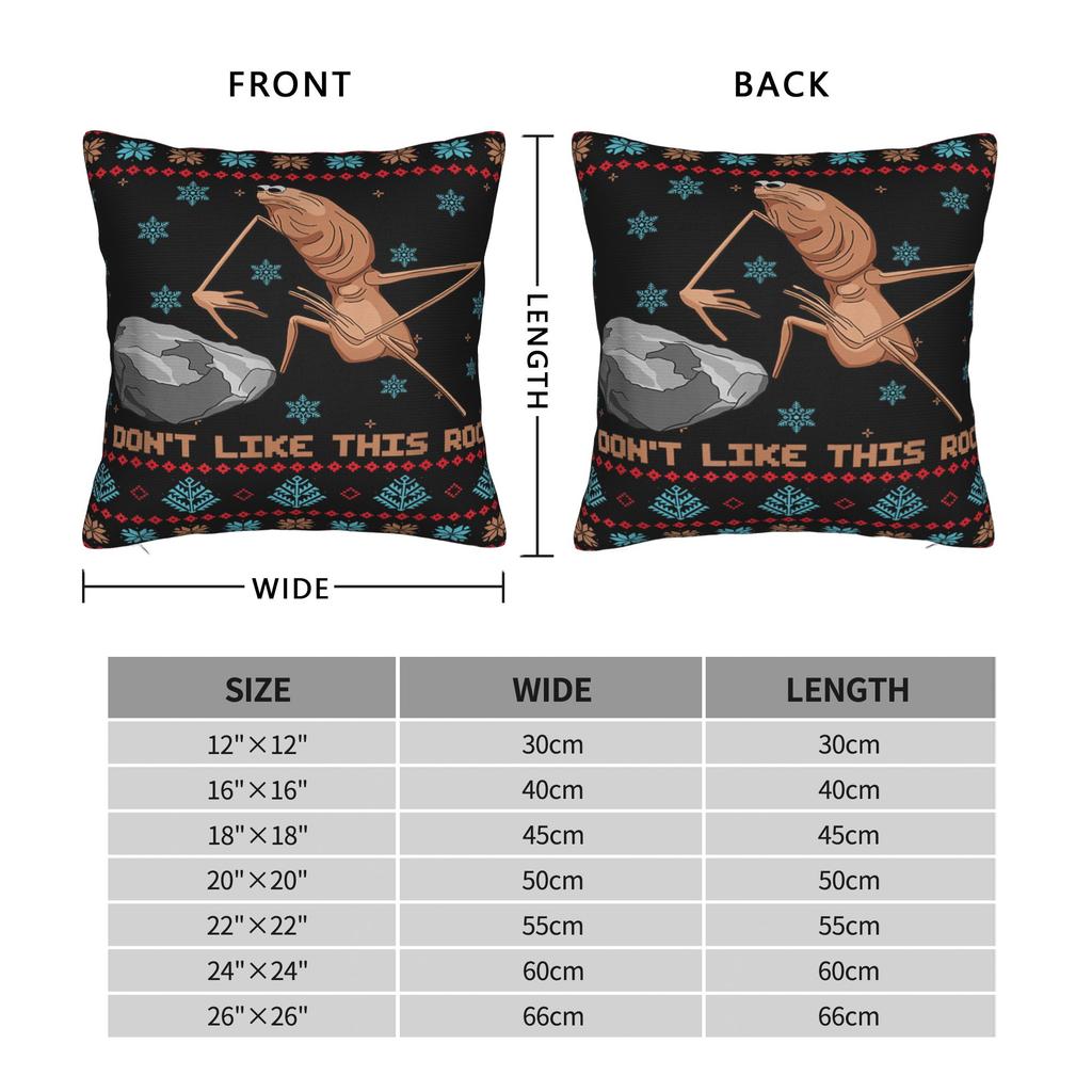 Marcus The Worm I Don't Like This Rock Pillow Cover Novelty Pillow Case For Sofa Bedroom Home Decor Soft Cushion Cover Gift