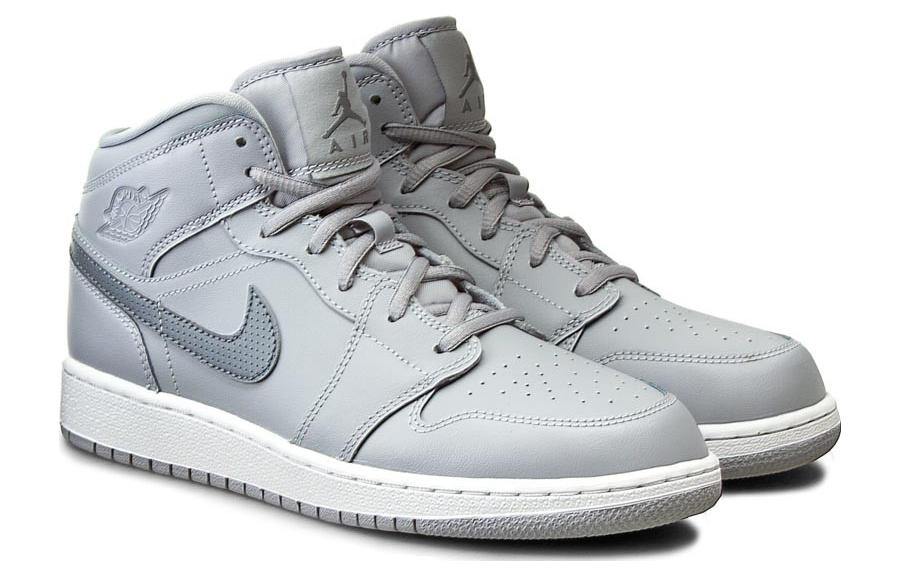 Jordan 1 Mid BG Серый Волк 554725-033