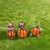 Vivid Animal Head Sculpture Resin Miniature Figurine Ornament Halloween Pumpkin Owl Statue  Desktop