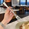 Dinner Fork Stainless Steel Dessert Salad Forks Western Food El Steak Fork With Long Handle Tableware For Kitchen Party
