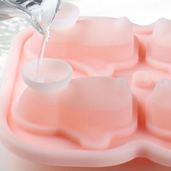 Penguin Shape Ice Tray Mold Non-stick Reusable Ice Cubes Silicone Whiskey Ice Penguin Mold Kitchen Accessory