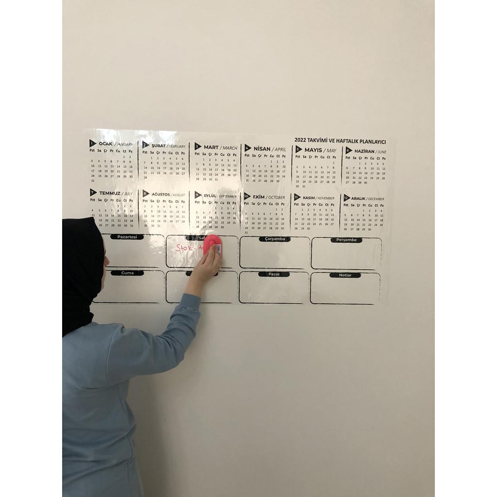 2023 Годовой планировщик Ежегодный планировщик Умная бумажная доска Доска для письма + ручка 100x56 см Модель 3