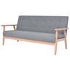 VidaXL 3-seater Sofa Fabric Light Grey