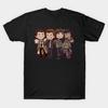 Мужская черная футболка с принтом Supernatural Buddies Печать на трансферной бумаге без вырезания Хлопковая футболка