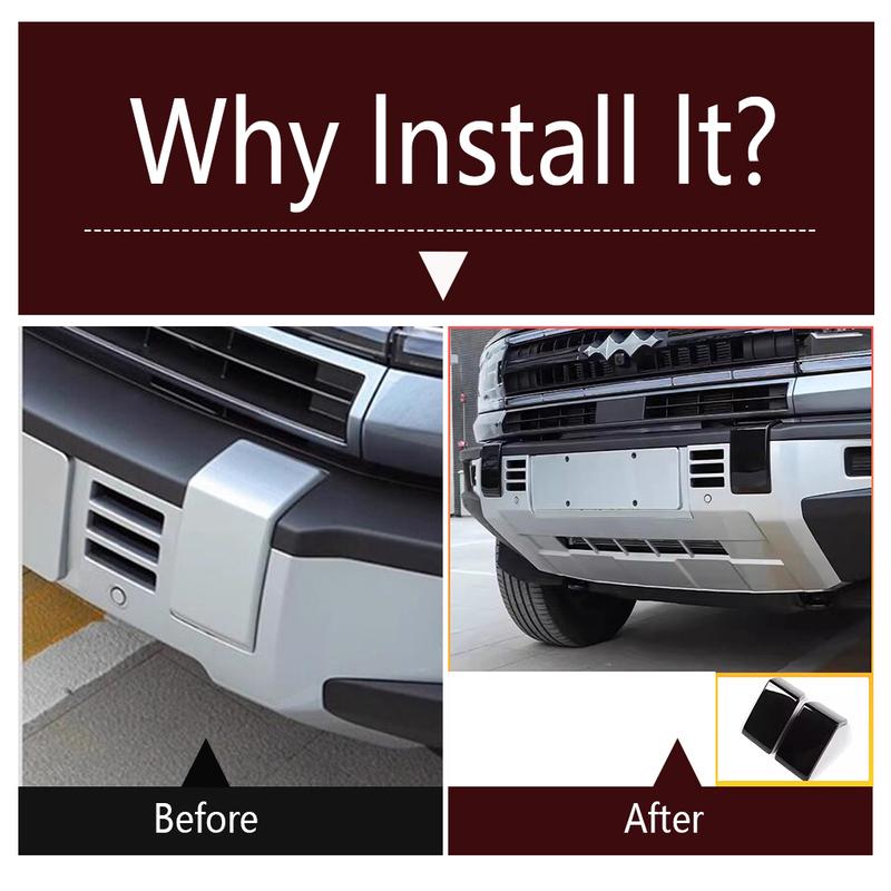 Front Bumper Anti Hit Protection Corner Sequ Stickers Decoration Cover Trim Accessories For BYD Equation Leopard 5 2024 2025