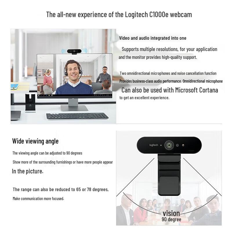 Веб-камера Logitech C1000e 4K HD