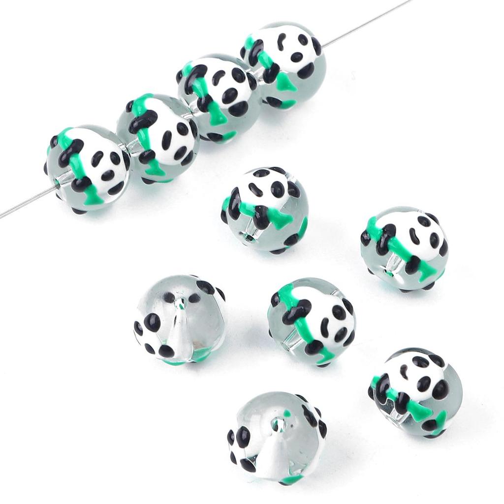 2 шт./пакет, ручная роспись, забавные цветные стеклянные бусины для DIY ожерелье, браслет, серьги, изготовление ювелирных изделий, аксессуары для рукоделия