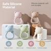 Baby Rattle Toy Baby Crib Toys For 0-12 Months Hold Baby Teether Cartoon SiliconeBear Musical Toy Baby's Finger Senses Touch Toy