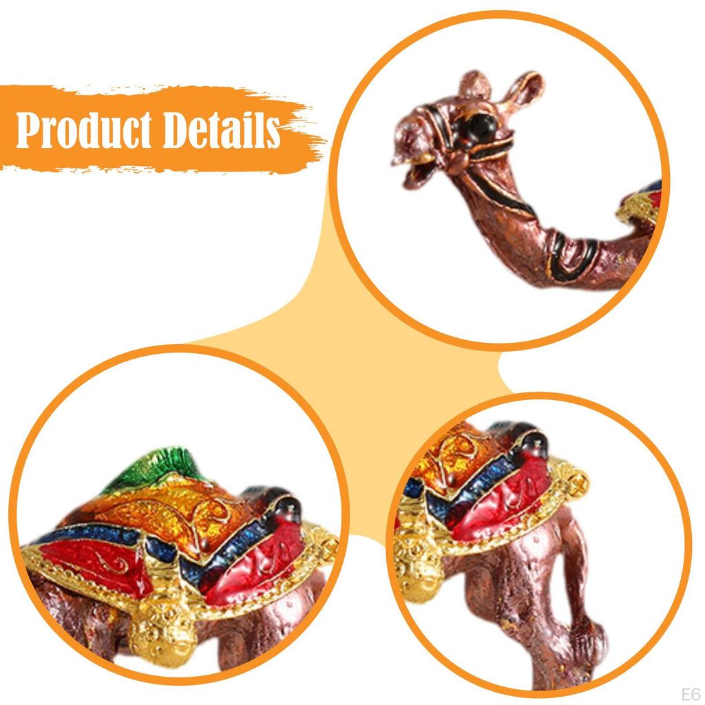 Милая фигурка верблюда Элегантный рождественский подарок Орнамент Маленькая эмалированная шкатулка для драгоценностей