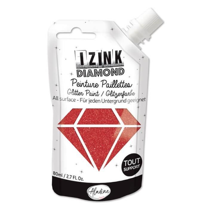 Peinture - Izink - Diamond - Rouge - 80ml - Brillance exceptionnelle