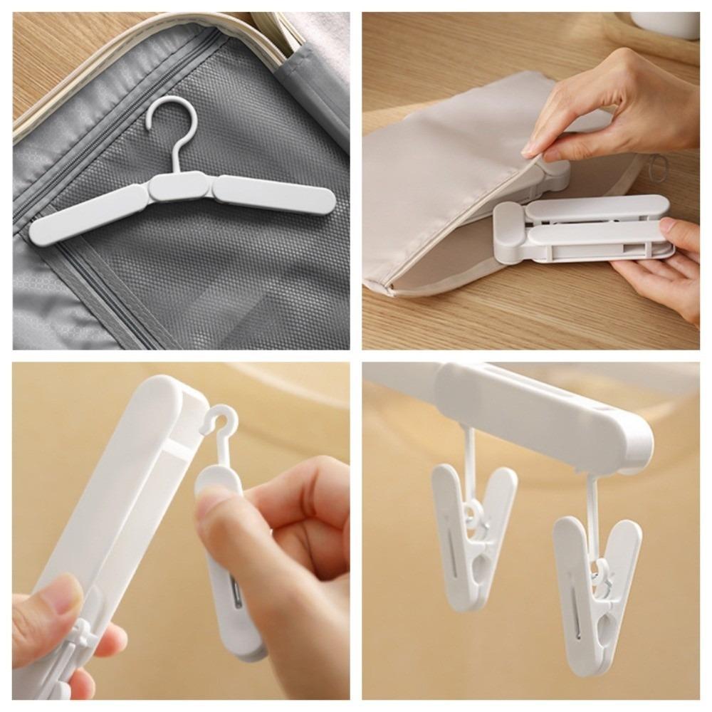 Expanded Foldable Clothes Hanger Mini Size Pant Clips Multi-functional Travel Hangers  For Home