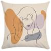 Home Pillowcase Square Office Decor Cushion Cover Printed Pattern Decoration