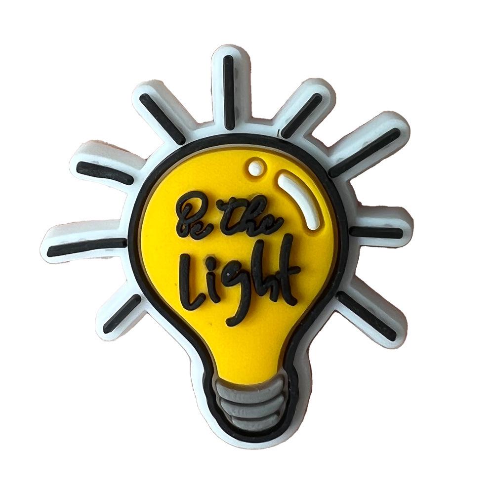 Серия фраз с буквами Мультяшные украшения для обуви-сабо: Милые ПВХ цветы и пряжки