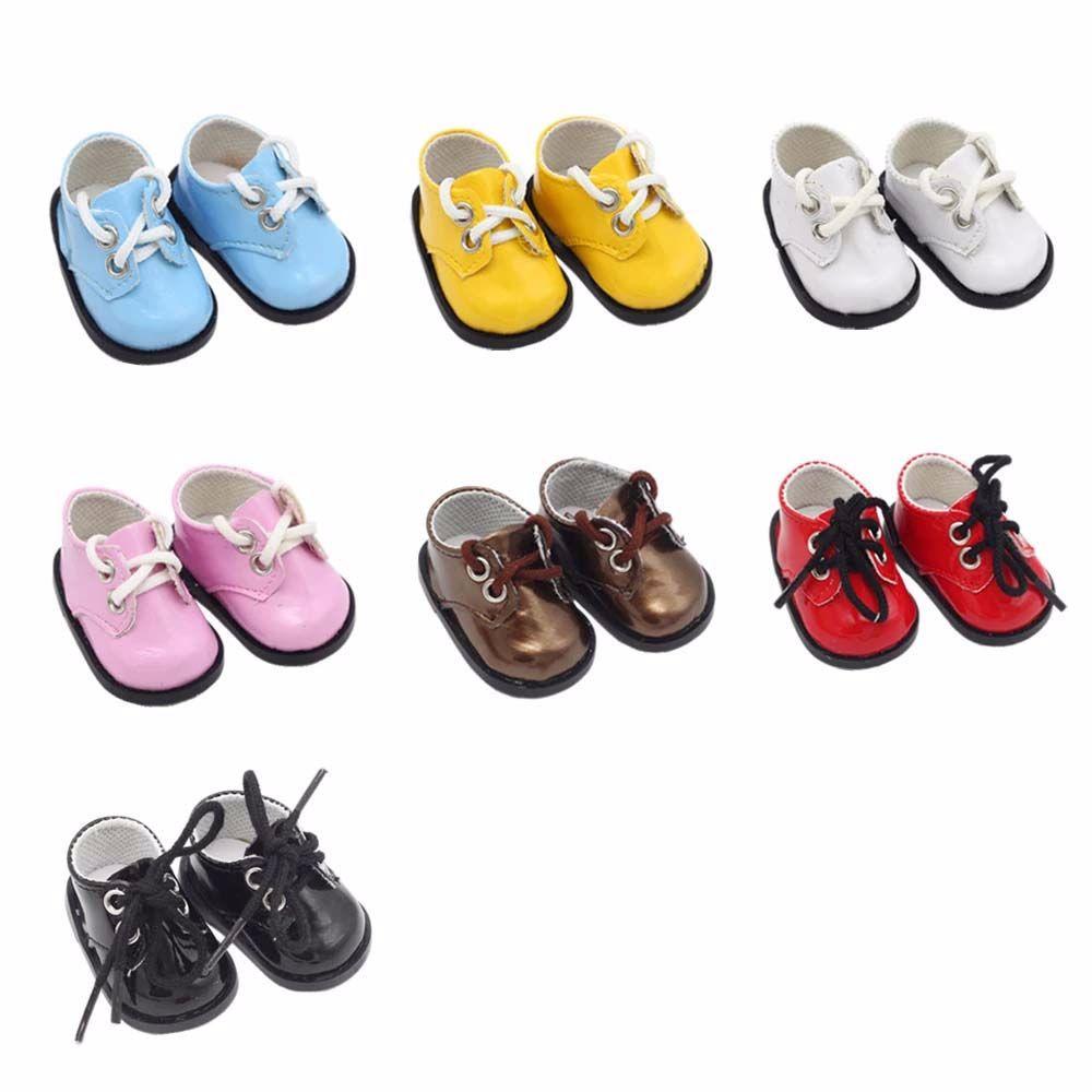 1 Pair 5.5*2.8cm ob11 Doll Sandals Handmade OB11 Leather Shoes 12 BJD Doll PU Shoes 14 Inch Doll
