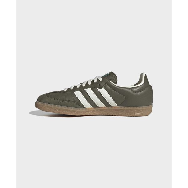 adidas Samba OG Средний Необработанный Хаки Резина Унисекс Кроссовки Коричневый Молочный JR0890