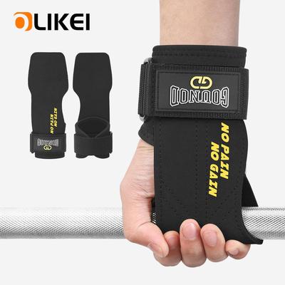 OLIKEI Утолщенная воловья кожа Защита ладоней Кожаные перчатки для фитнеса Нескользящие износостойкие наручи Рукоятки для тяжелой атлетики Становая тяга