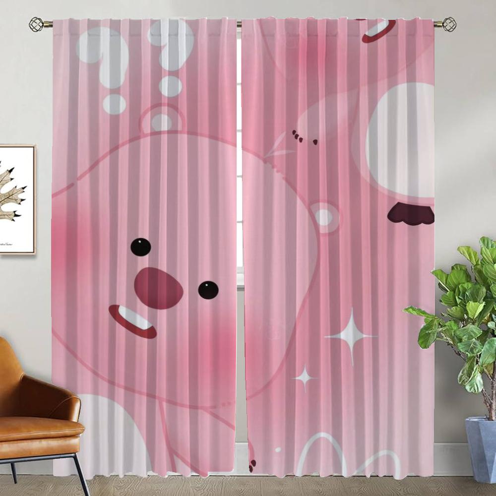 Loopy Partition Home Interior Шторы для гостиной Затемняющие шторы для комнаты 2-панельные абажуры Хэллоуин Украшение кухни