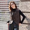 Women's Short Sheepskin Leather Motorcycle Vest - Autumn/Winter Korean Style Outerwear