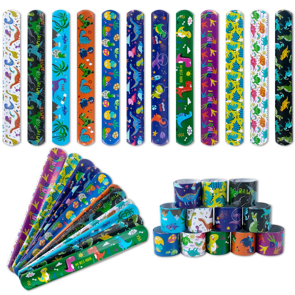 10 шт. Мультяшный единорог, хлопающий круг, русалка, динозавр, животные, браслеты для пощечины, детские игрушки для вечеринки по случаю дня рождения, подарки на детскую вечеринку, сувениры