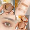 Fine Flash Double Color Eyeshadow Pearlescent Pumpkin Matte Glitter Earth Color Eyeshadow Plate Makeup Beauty Makeup