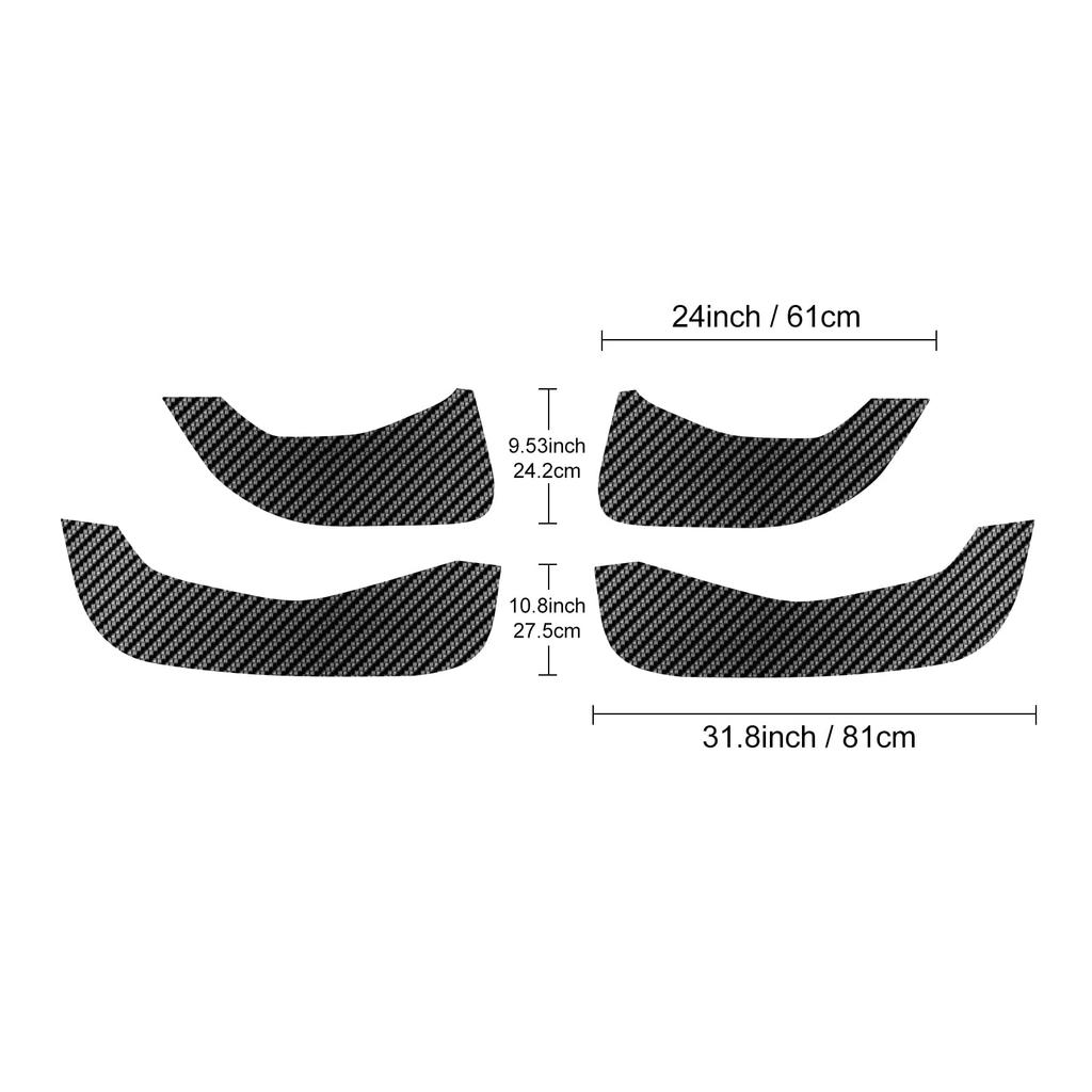 KUNGKIC Door Kick Guards for Mazda 3 BP Series Door Scratch and Stain Custom Interior Car Accessories Carbon Fiber (2019-2025), Protectors,