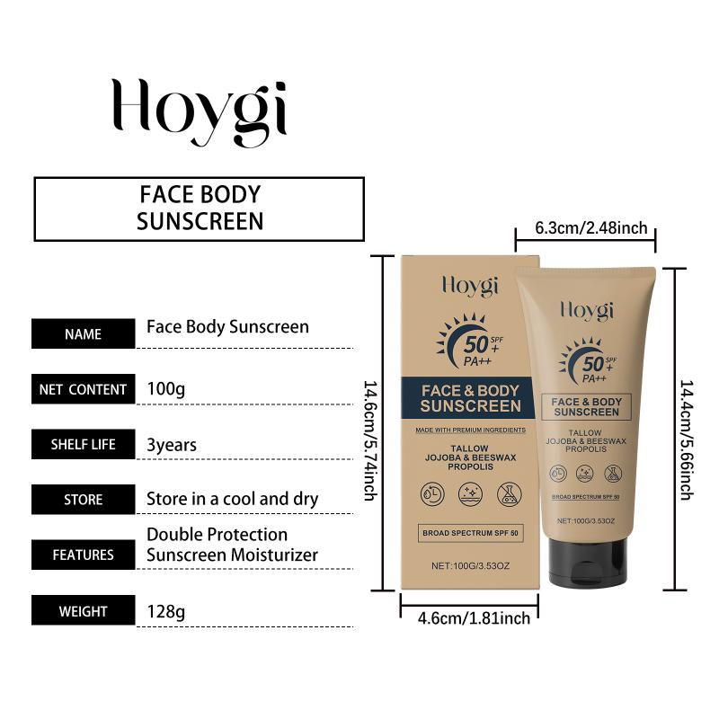 Солнцезащитный крем для лица и тела SPF 50+ UV-защитный санблок Изоляция Антиоксидант Водонепроницаемый Увлажняющий Кожа Санблок