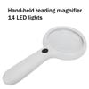 Handheld Magnifying Glass Travel Portable Elderly Reading Magnifier with LED Light