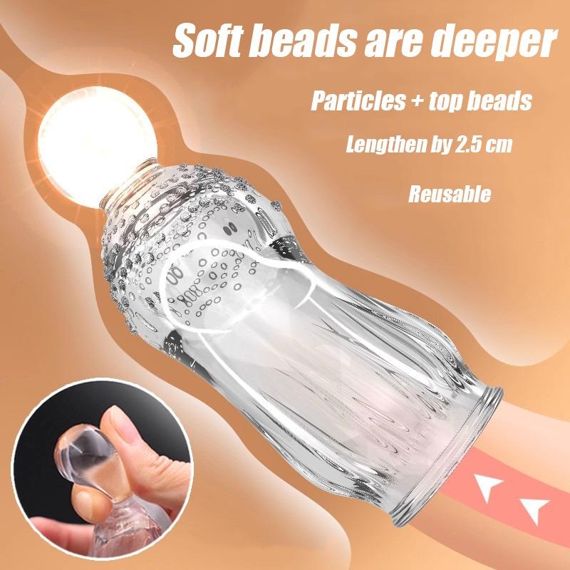 Многоразовый удлинитель пениса, кольца для члена, задержка эякуляции, презервативы для пениса, рукав для члена, насадка на головку, увеличение, секс-игрушки для мужчин