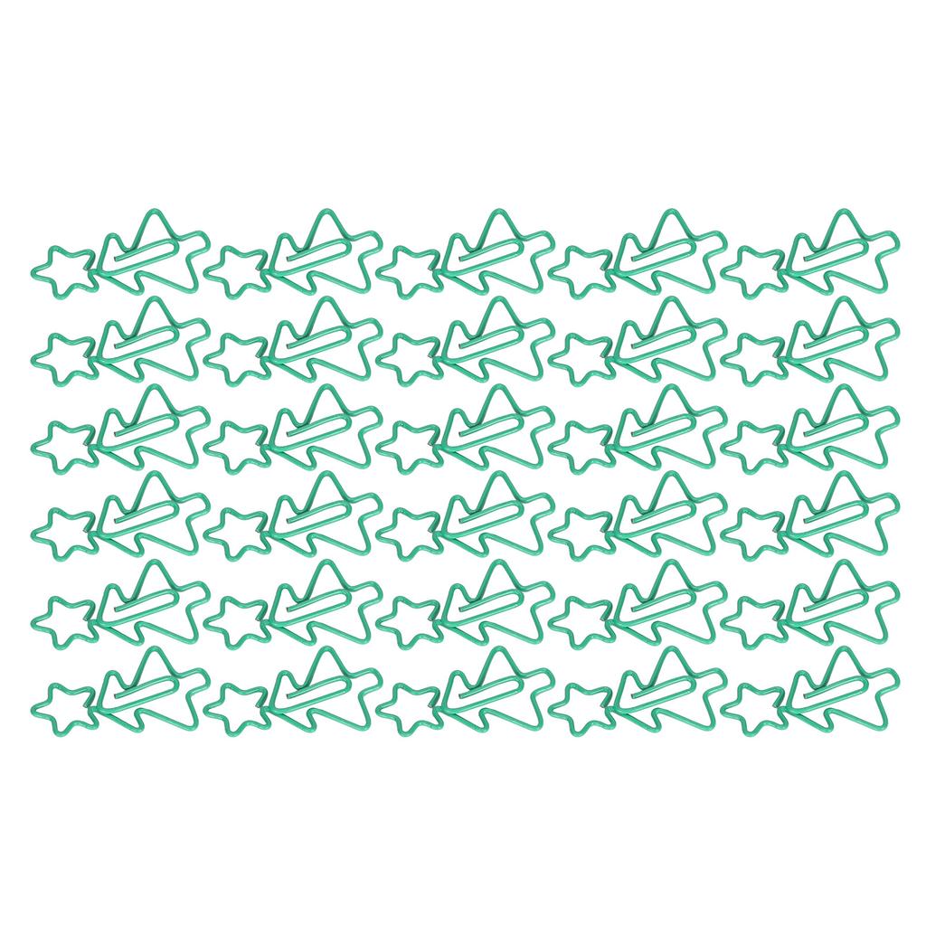 30 шт. забавных скрепок в форме пятиконечной звезды, закладки для книг, зажимы для планировщика в форме рождественской елки
