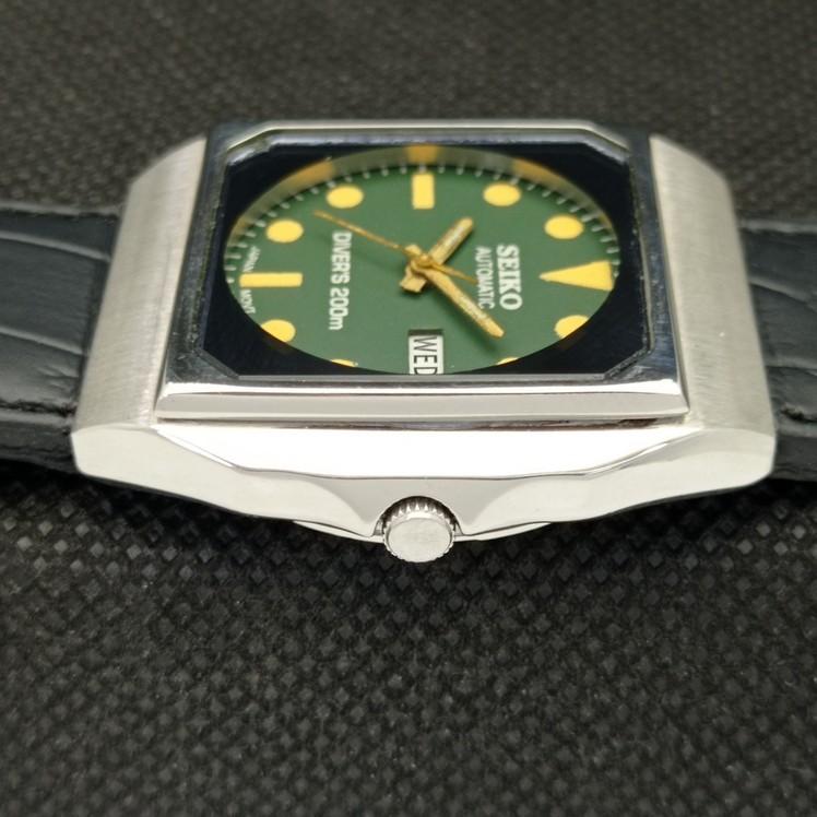 СДЕЛАНО В ЯПОНИИ SEIKO МУЖСКИЕ АВТОМАТИЧЕСКИЕ ЧАСЫ С ЗЕЛЕНЫМ ЦИФЕРБЛАТОМ a417060-2