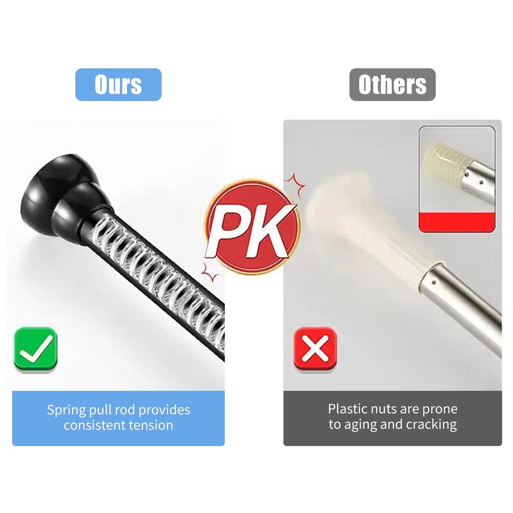 Нескользящий пружинный карниз для штор от 20 до 32 дюймов, расширяемый карниз без сверления, без ржавчины, подвесной столб для ванной комнаты для окон или душевой комнаты