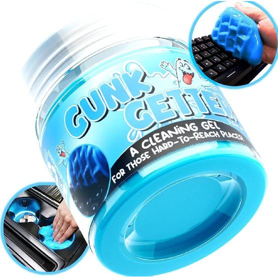 PeerBasics Gunk Getter, Cleaning Gel for Those Hard to Reach Places, Automotive Cup Holder Electronic Keyboard Office, Slime Gel Cleaner Dust Crumb