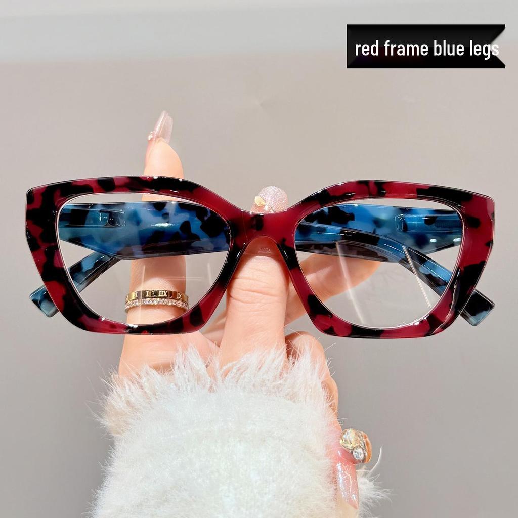 Женские ретро-очки для пресбиопии с леопардовым принтом и оправой с цветочным узором - Модные большие оправы для среднего и пожилого возраста.