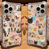 Корейский Милый Чехол для Телефона с Кошкой и Собакой для iPhone 17 Pro Max 11 12 13 14 Plus 15 16 Pro 17 Air X XR XS Силиконовый Прозрачный Чехол