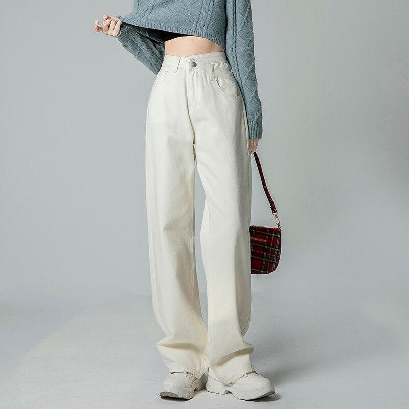 Винтажная весна 2022, женская мода с высокой талией, женские широкие джинсы, мешковатые женские джинсовые брюки-карго, джинсовые брюки для мамы