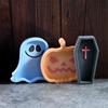 Милый Хэллоуин Гроб Тыква Жуткий Летучая мышь Поднос Силиконовая Форма Праздничный Поднос Гипсовая Форма Смолы Капельницы Формы