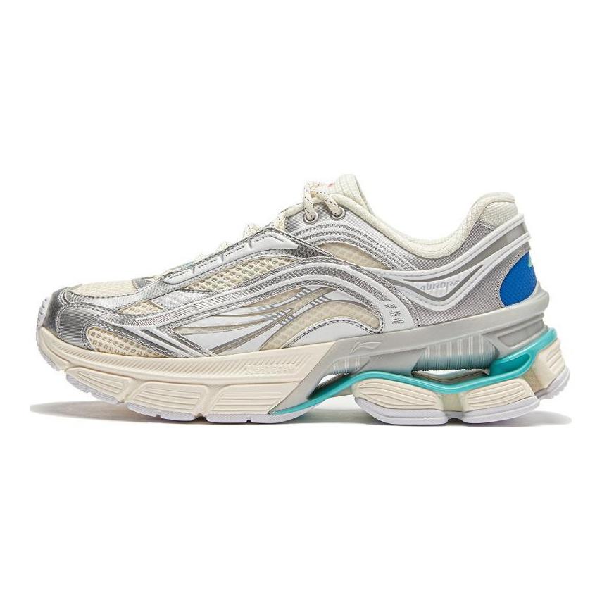 Li Ning Aurora RENEW Амортизация Скользкие Устойчивые к истиранию Низкие Повседневная обувь Женская Серебристо-белый AGCU044-5
